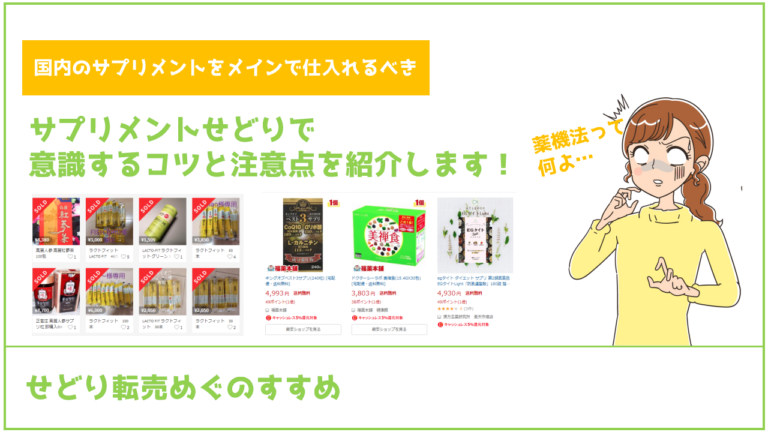 サプリメントせどりで意識するコツと注意点を紹介します せどり転売めぐのすすめ